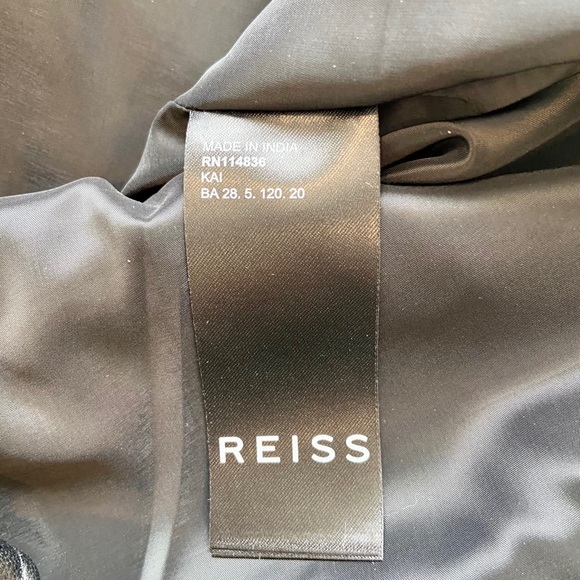 Reiss Kai Black Leather Pencil Skirt - Picture 9 of 14